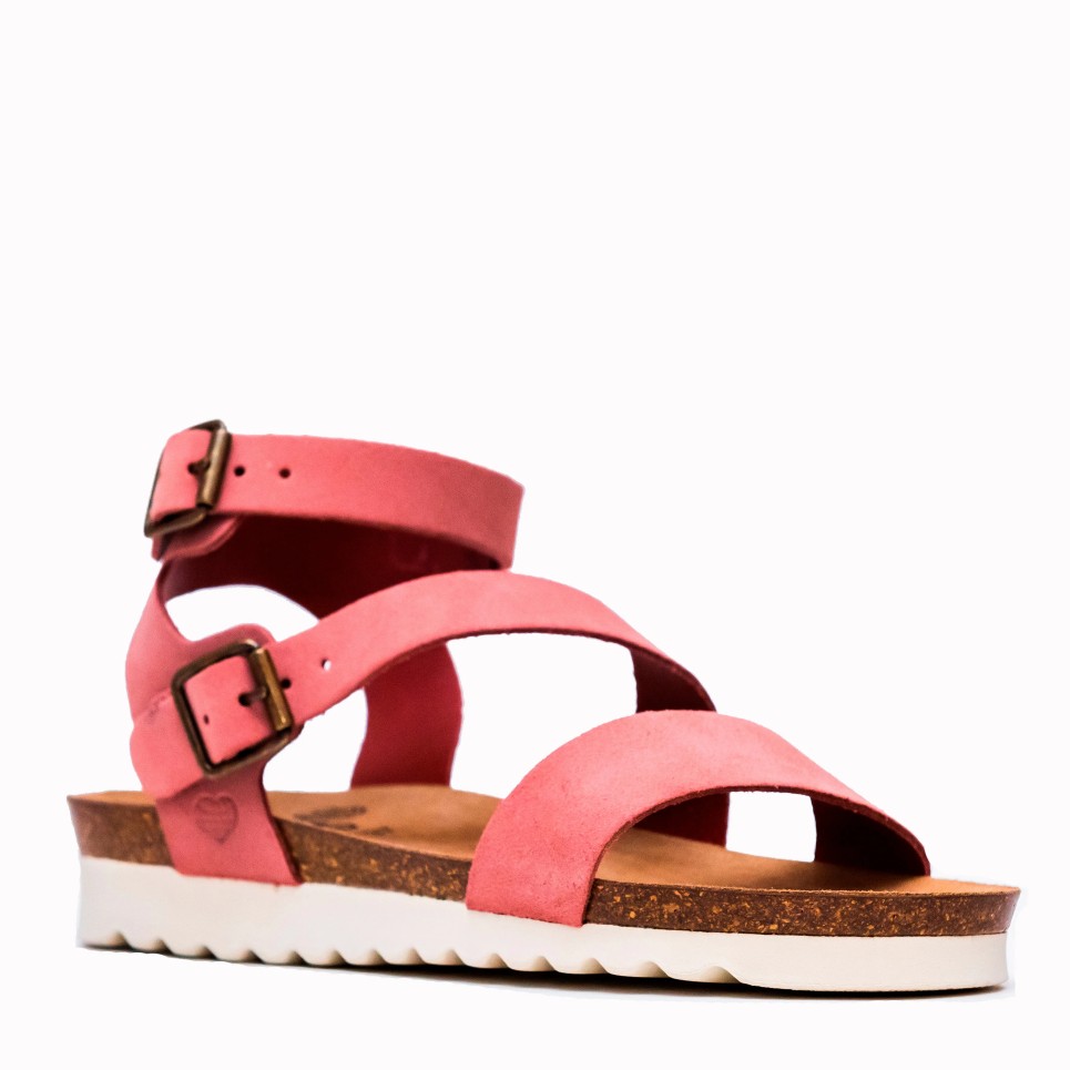 Sandalia Key bio serraje tiras rosa | TakeMe®