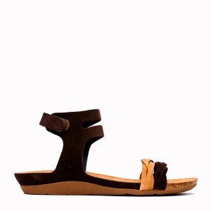 Neus brown-tan suede bio sandal