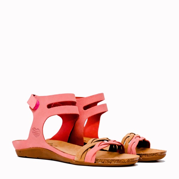 Neus pink-tan suede bio sandal | TakeMe® 2