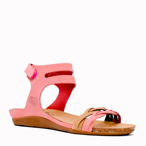Sandalia Neus bio serraje rosa-tan | TakeMe®