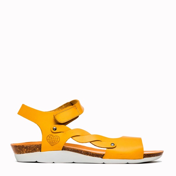 Neus yellow cowhide bio sandal | TakeMe®