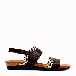 Neus brown natural leather cowhide bio sandal