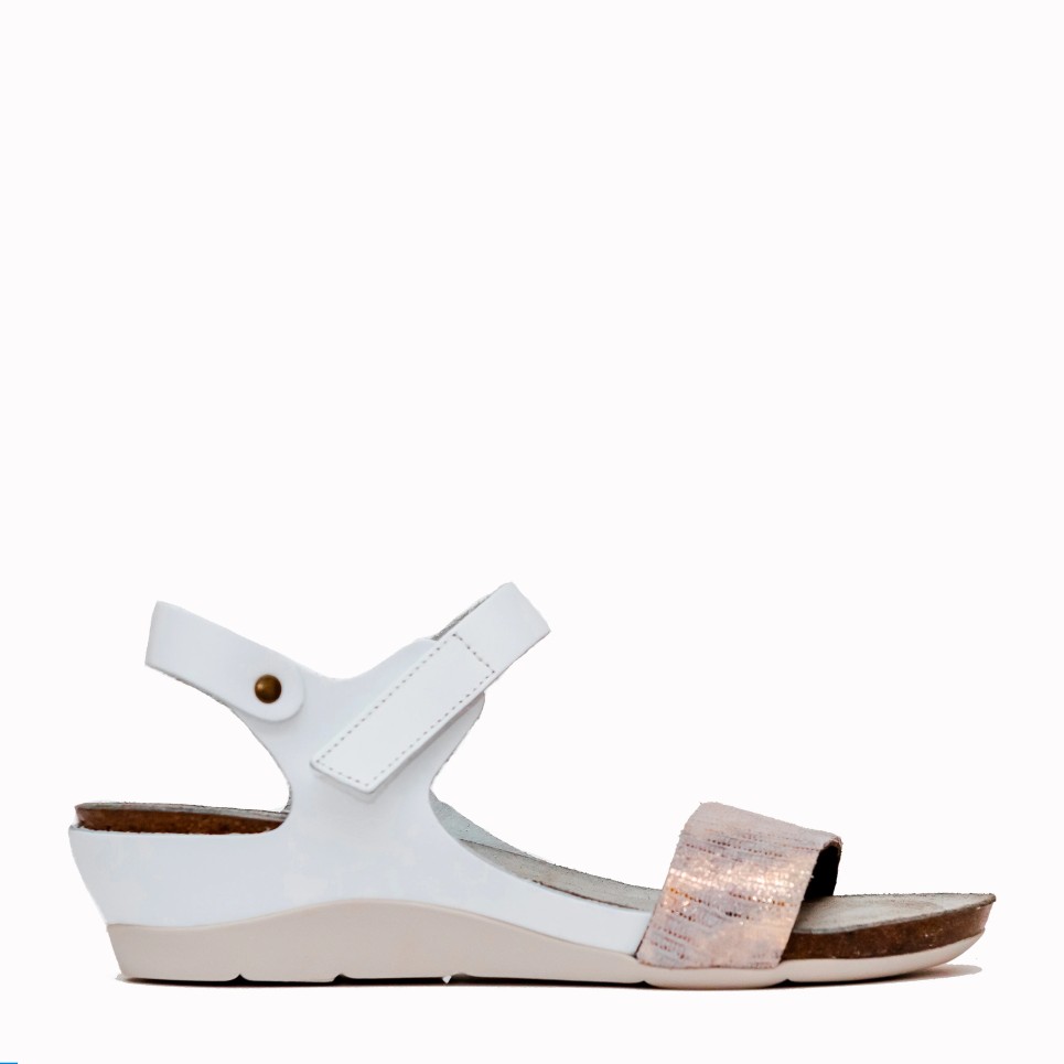 Sofia white leather bio sandal