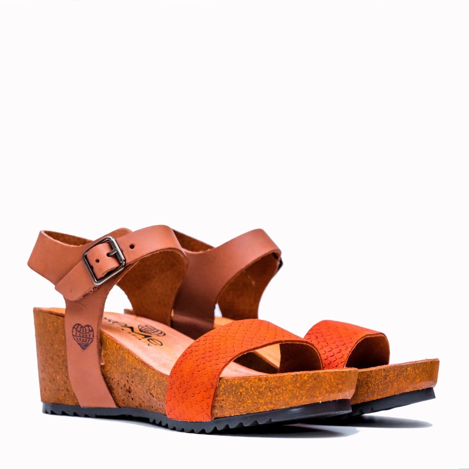 Sandalia Vardar bio piel beige | TakeMe®