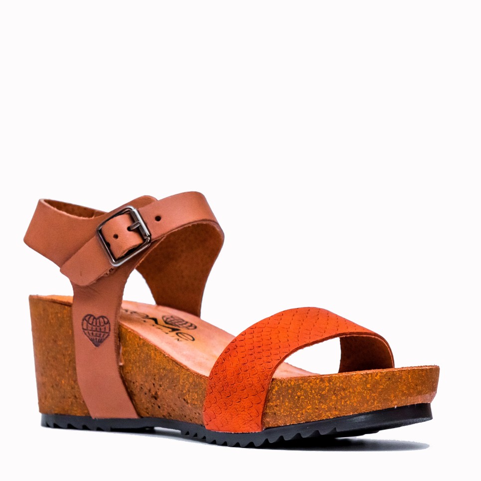 Sandalia Vardar bio piel beige | TakeMe®