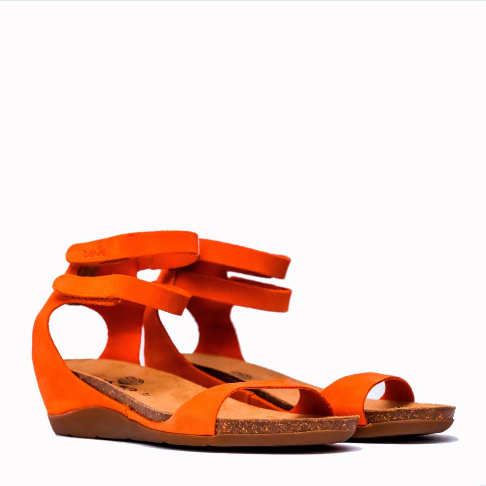 Carry Over orange suede bio sandal | TakeMe®