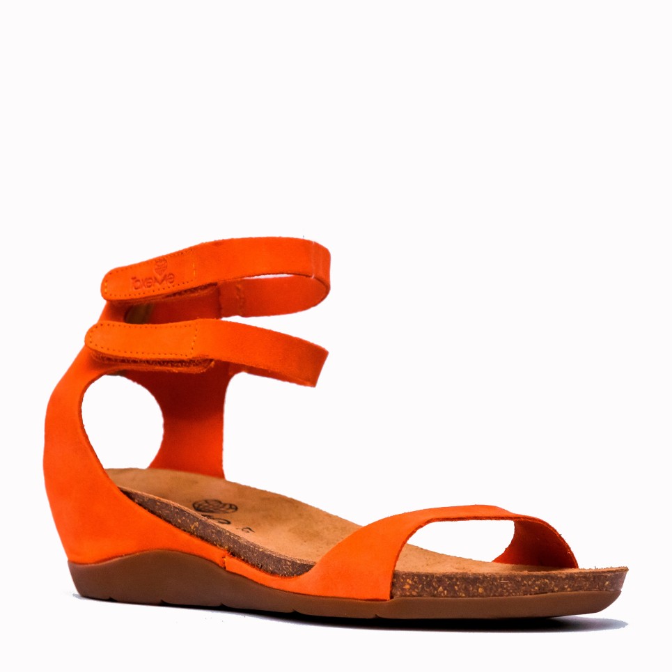 Carry Over orange suede bio sandal | TakeMe®