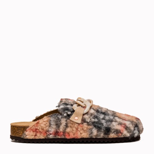 Zueco Moose cuadros beige | TakeMe®