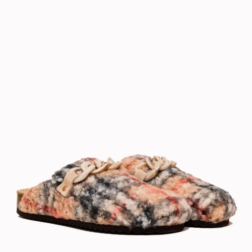 Zueco Moose cuadros beige | TakeMe®