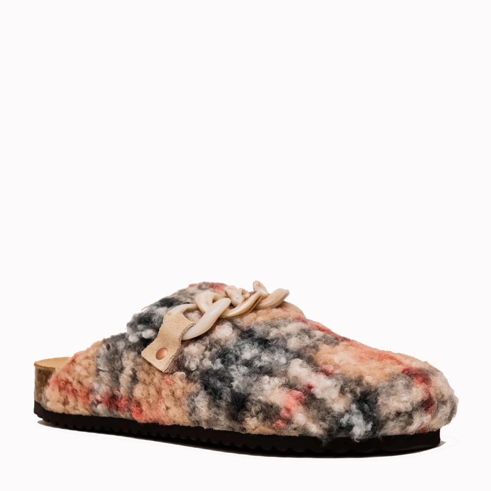 Zueco Moose cuadros beige | TakeMe®