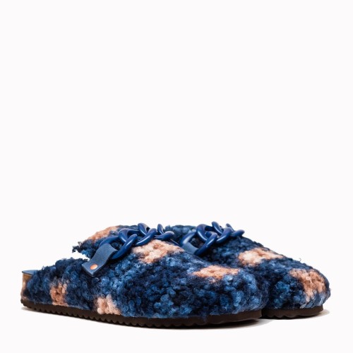Navy Checkered Moose Clog | TakeMe®