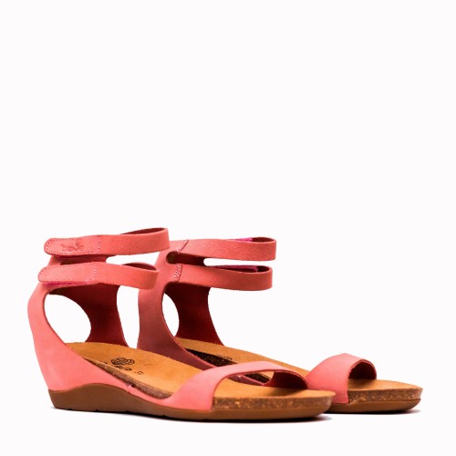 Carry Over pink suede bio sandal | TakeMe®