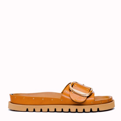 Teulada tan cowhide sandal | TakeMe®