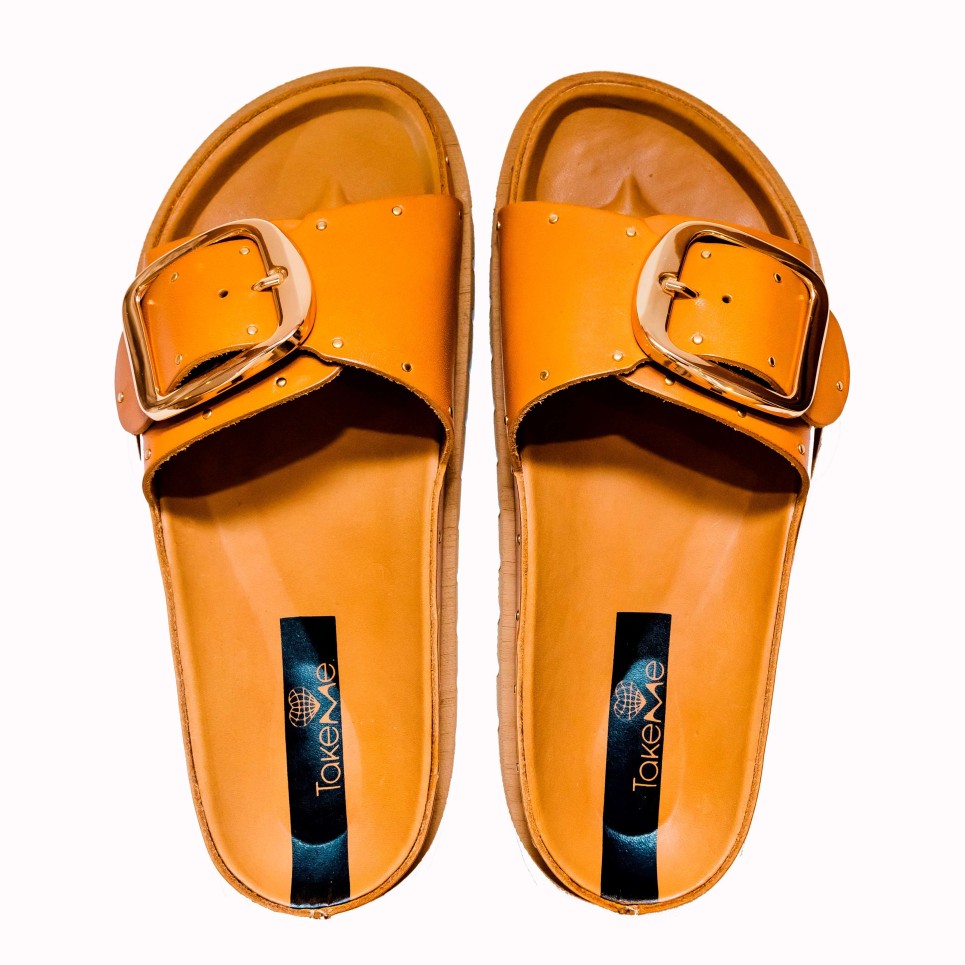 Teulada tan cowhide sandal | TakeMe®