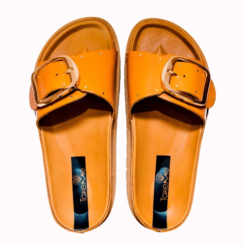 Teulada tan cowhide sandal | TakeMe®