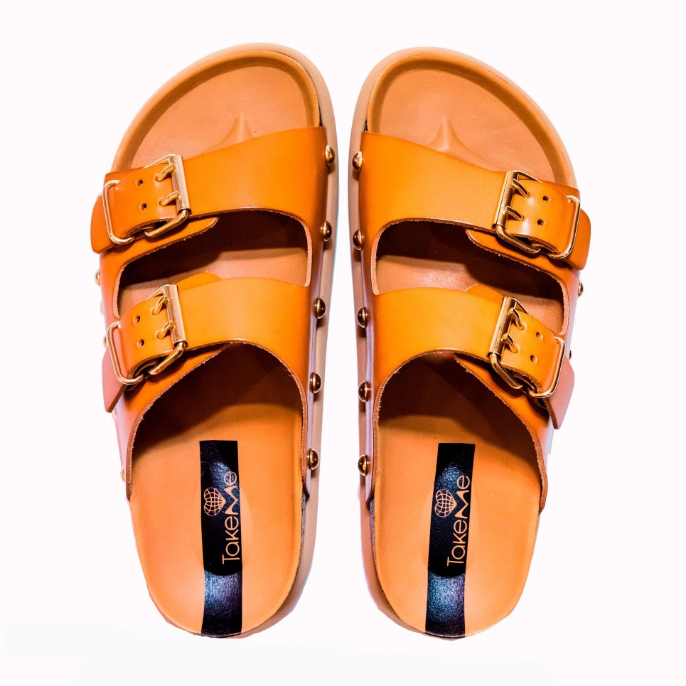 Sandalia Campello vaqueta tan | TakeMe®