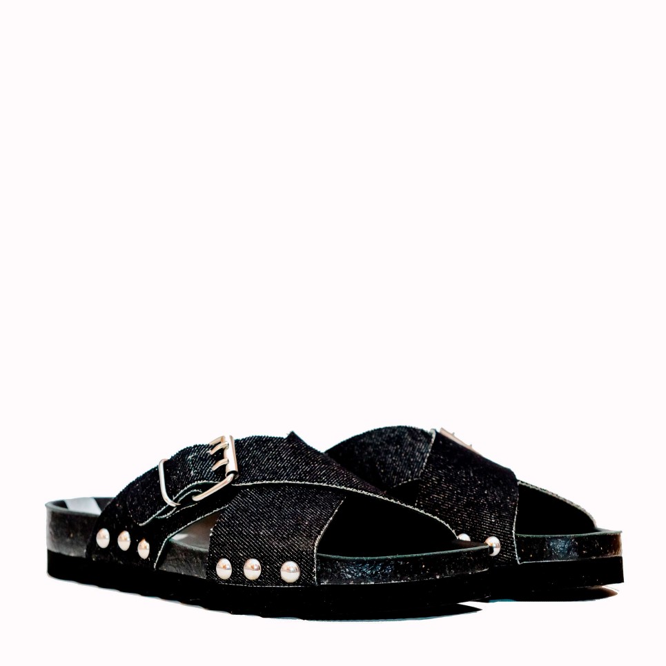 Javea black jeans sandal | TakeMe®