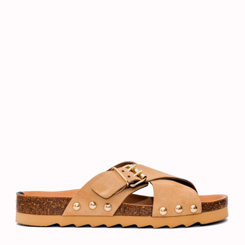 Javea mushroom suede sandal | TakeMe®