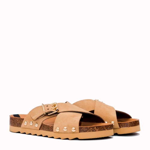 Javea mushroom suede sandal | TakeMe®