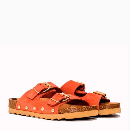 Javea muskat suede two buckles sandal | TakeMe®