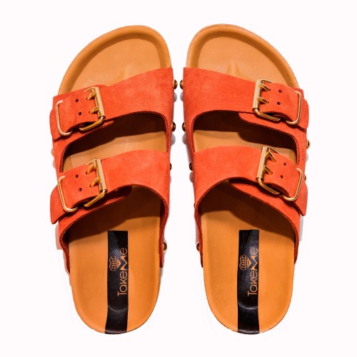 Javea muskat suede two buckles sandal | TakeMe®