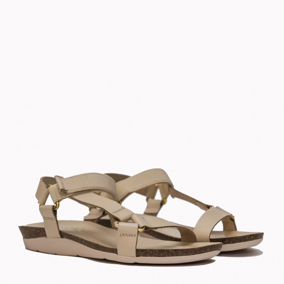 Arenales cream cow leather sandal | TakeMe®