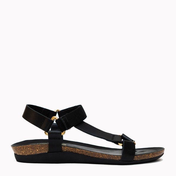Sandalia Arenales vaqueta negro | TakeMe®