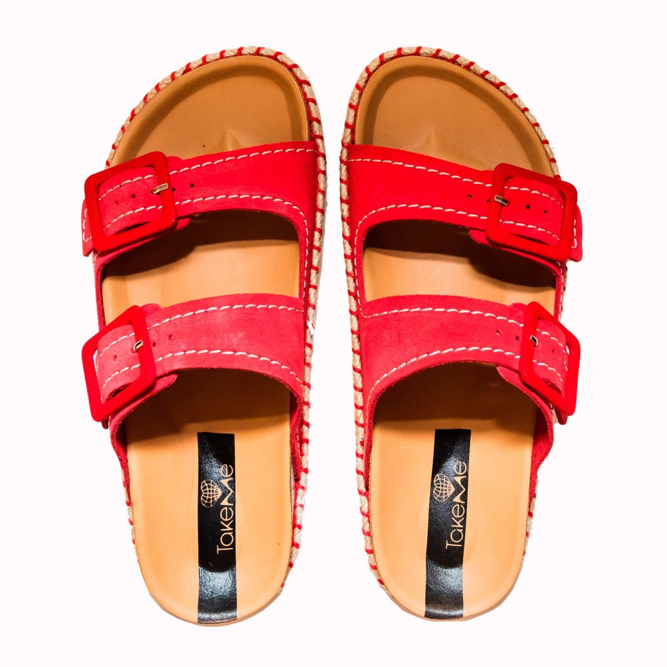 Sueca red tango leather sandal | TakeMe®