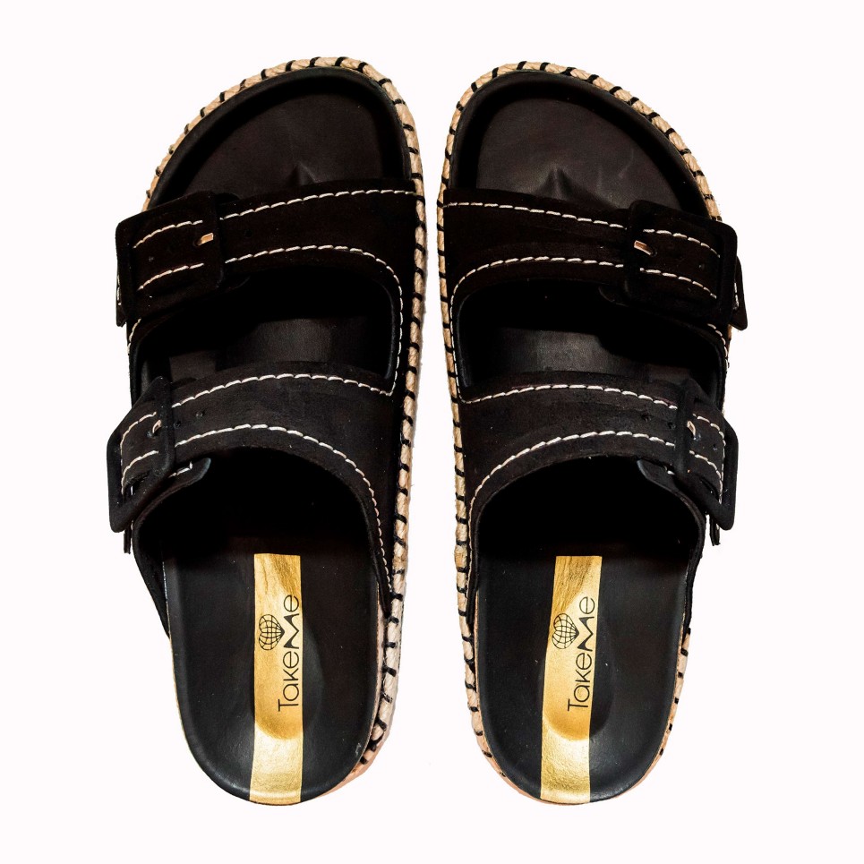 Sueca black tango leather sandal | TakeMe®
