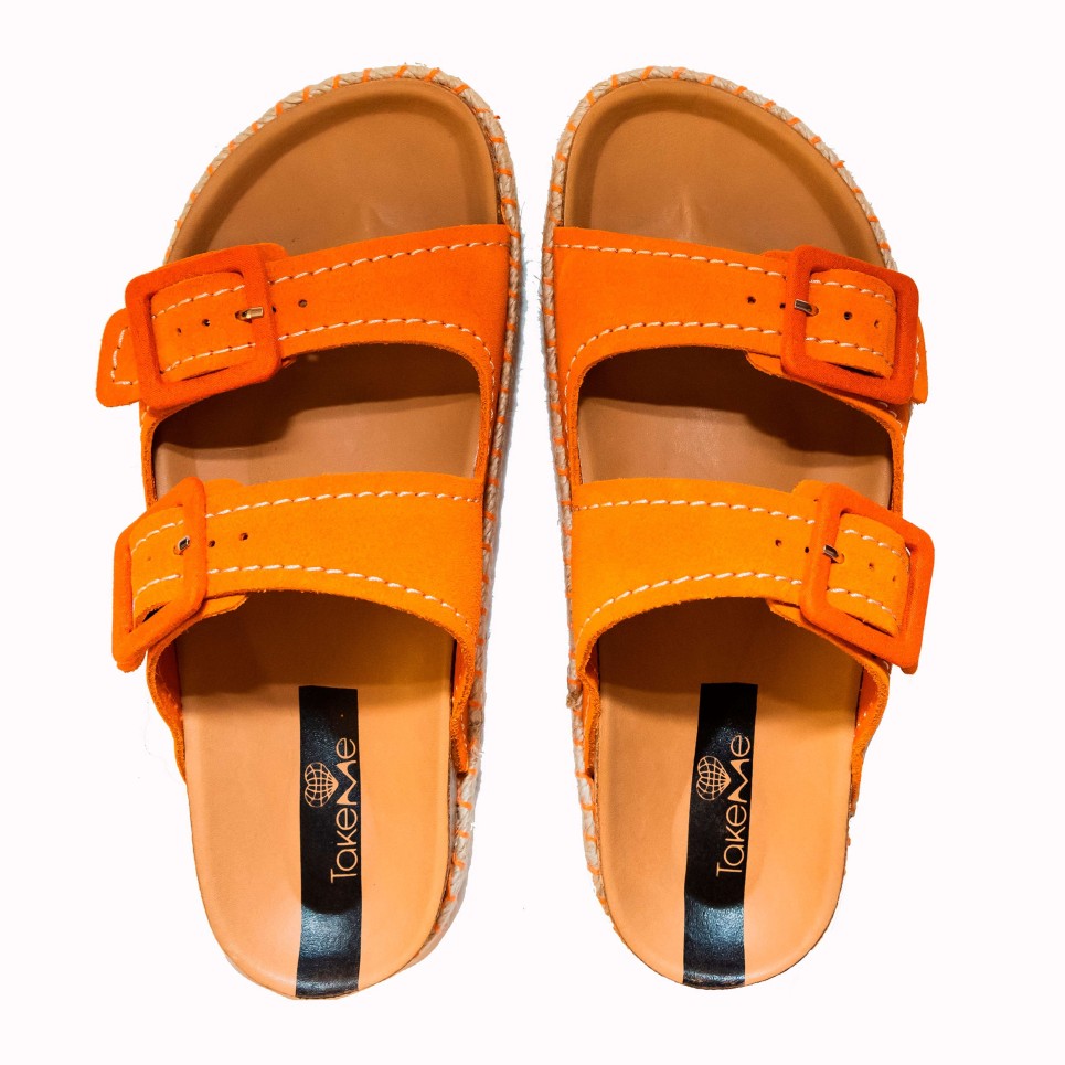 Sueca orange tango leather sandal | TakeMe®