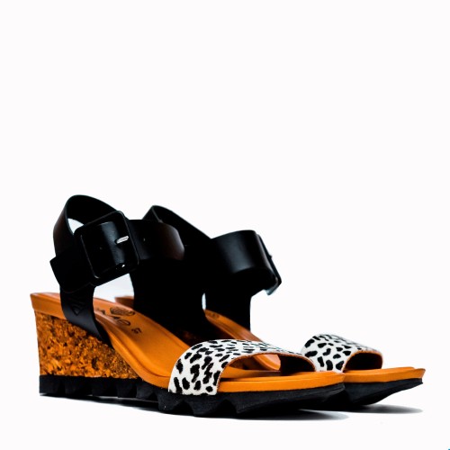 Cape black cowhide bio sandal | TakeMe®