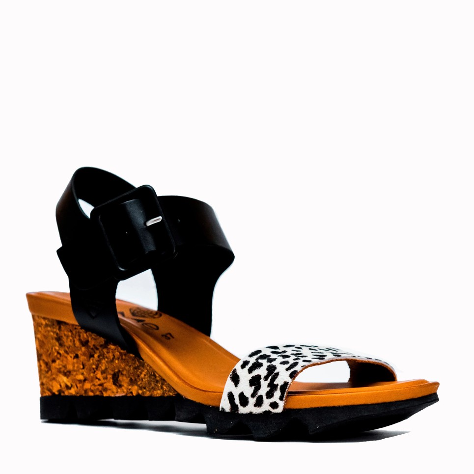 Cape black cowhide bio sandal | TakeMe®