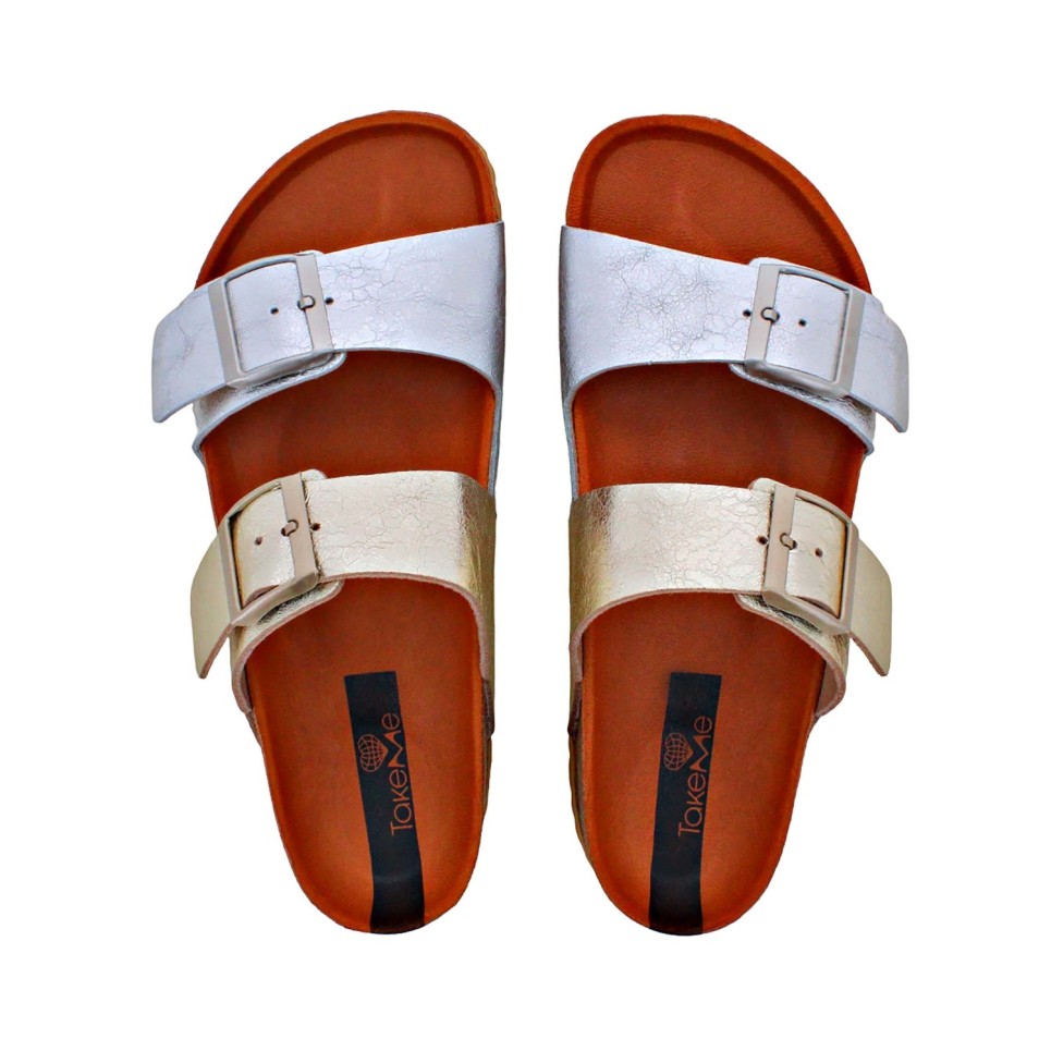 Sandalia Antibes leiden plata carrara