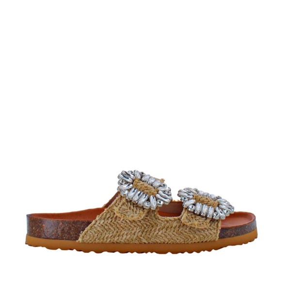 Sandalia Biarritz rafia natural