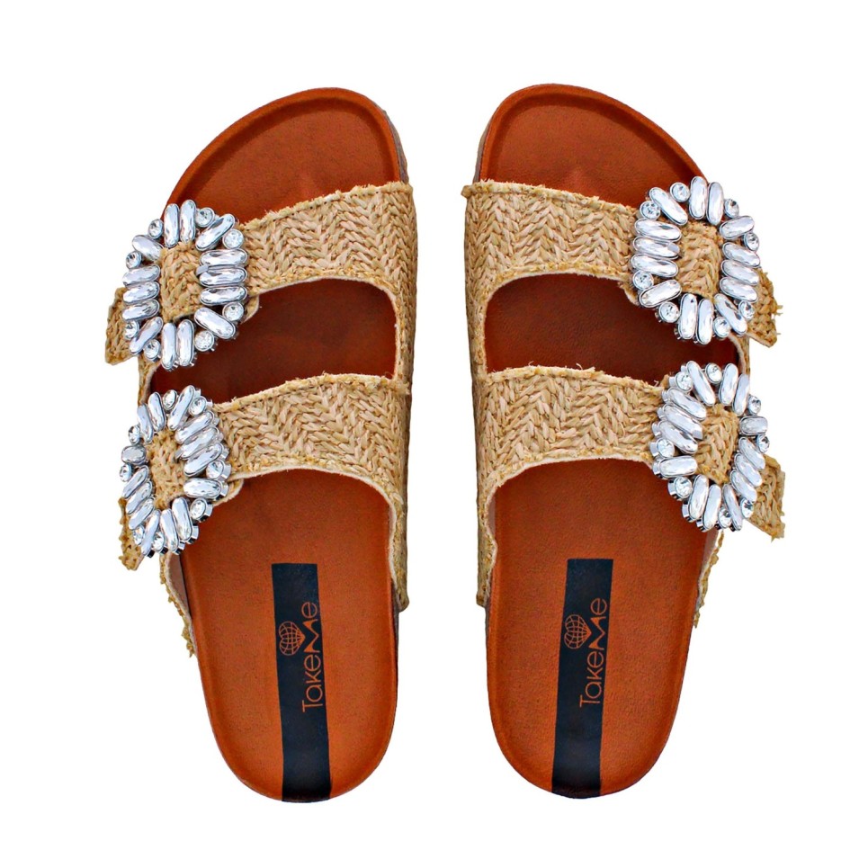 Biarritz raffia natural sandal