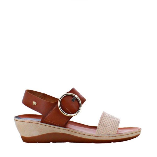 Deauville oak cow sandal
