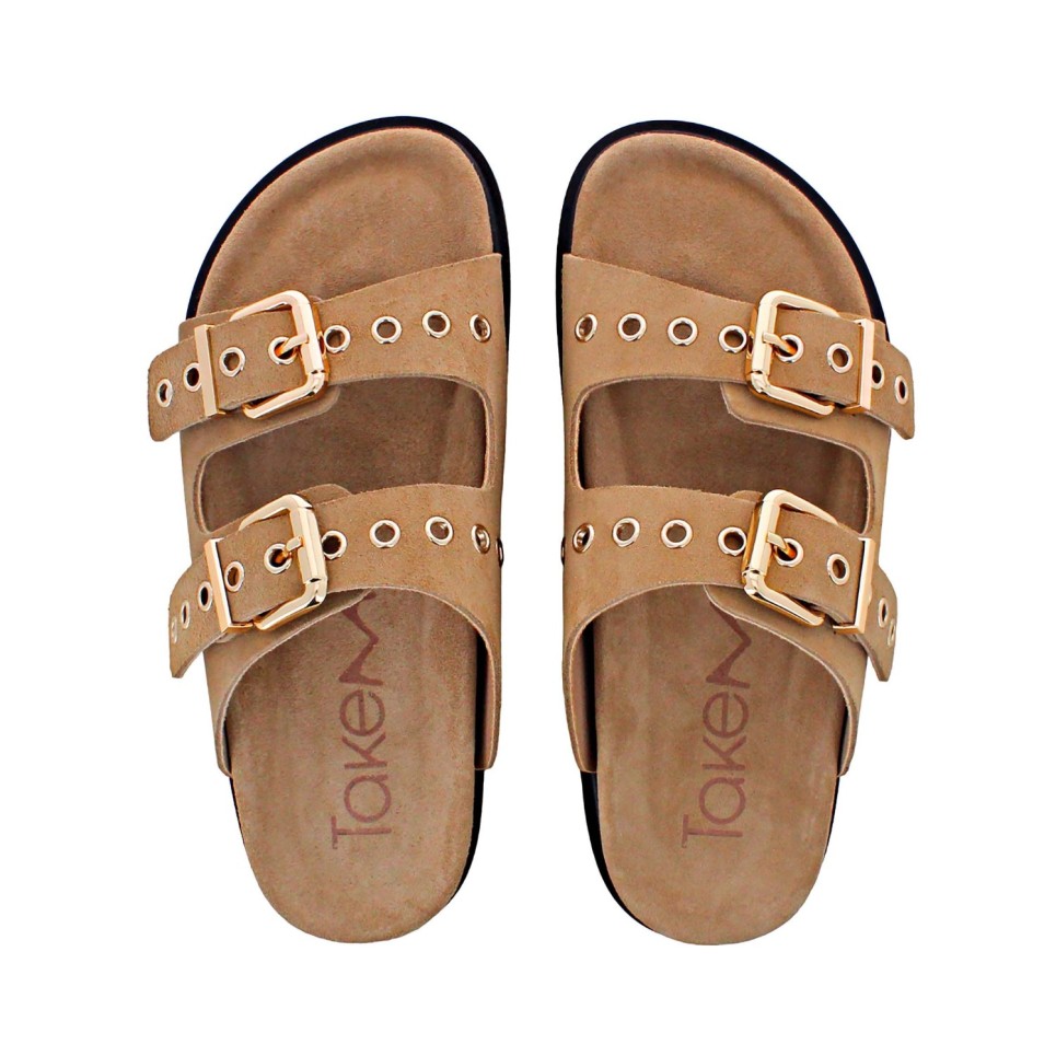 Grasse mushroom suede sandal