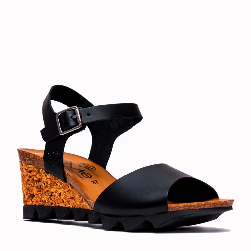 Cape black cowhide bio sandal | TakeMe®