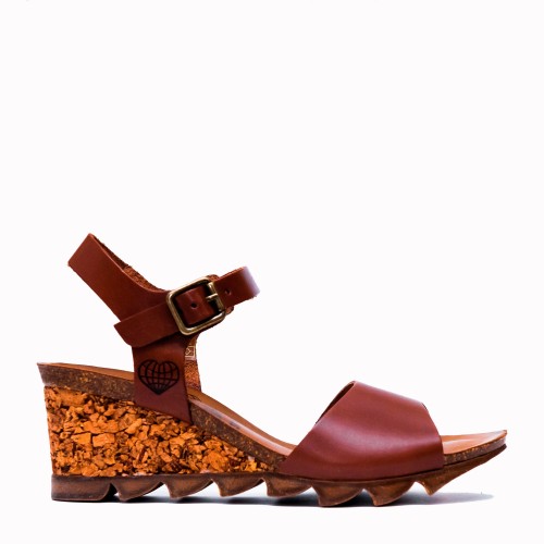 Cape tan cowhide bio sandal | TakeMe®