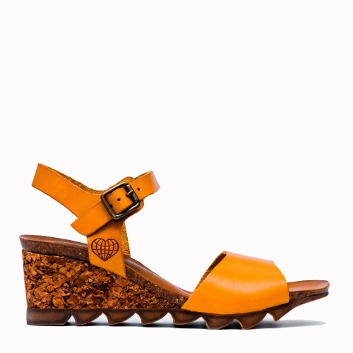 Cape mustard cowhide bio sandal | TakeMe®