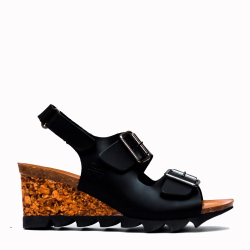 Cape black cowhide bio sandal | TakeMe®