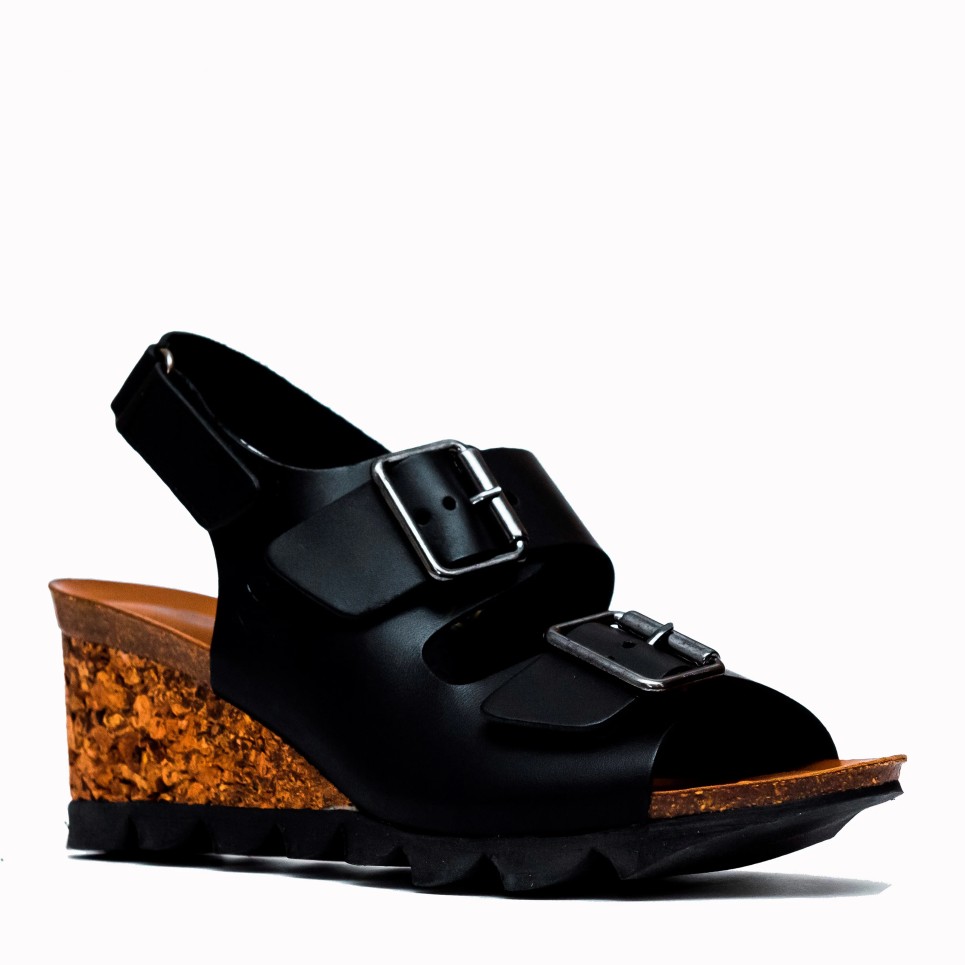 Cape black cowhide bio sandal | TakeMe®