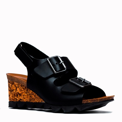 Cape black cowhide bio sandal | TakeMe®