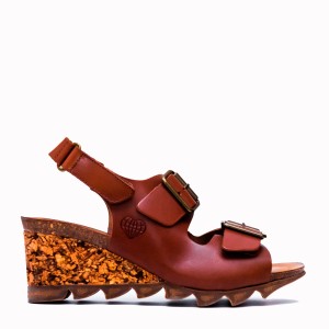 Cape tan cowhide bio sandal