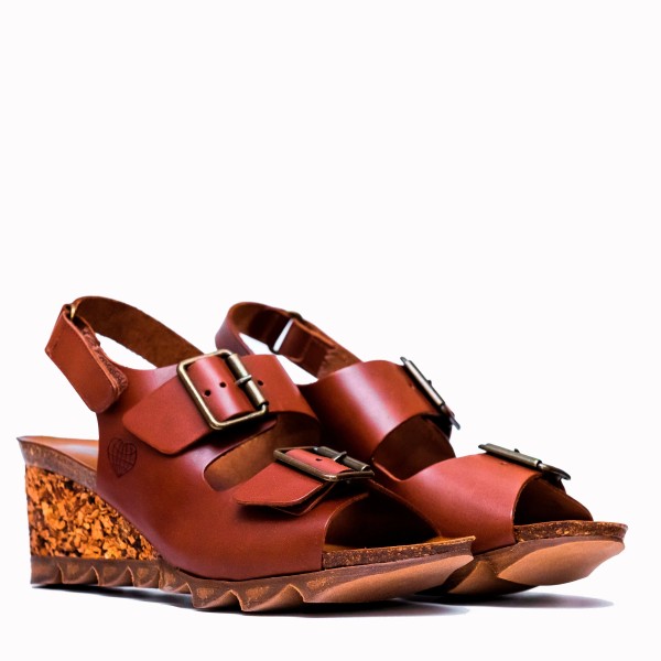 Cape tan cowhide bio sandal | TakeMe® 2