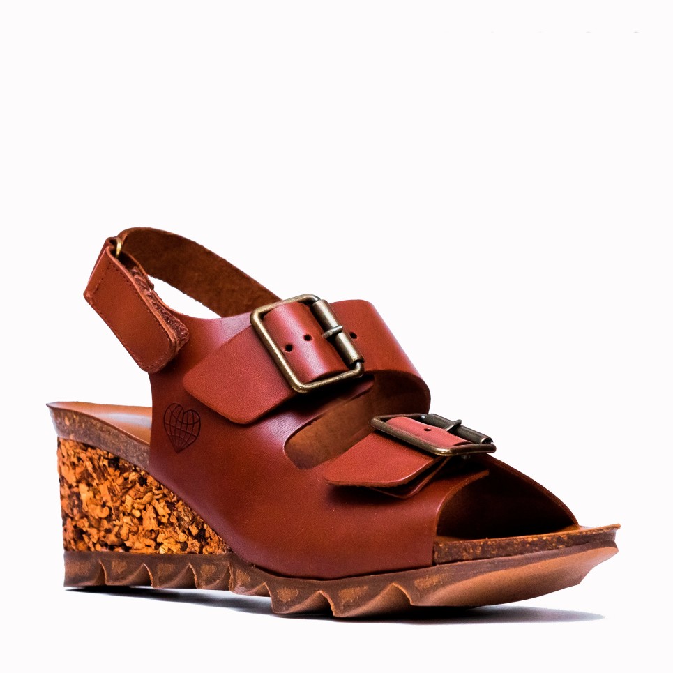 Cape tan cowhide bio sandal | TakeMe®