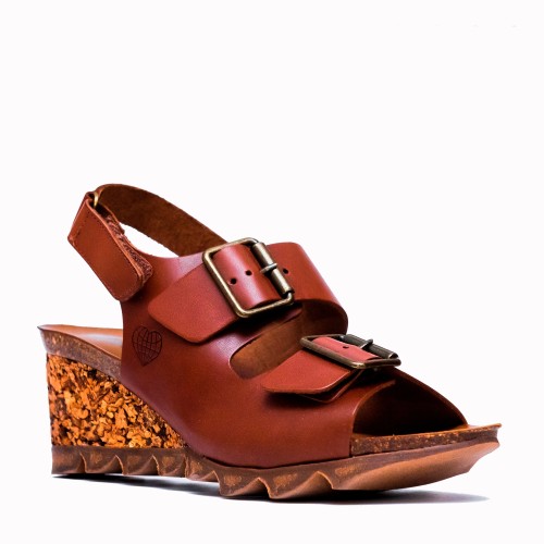 Cape tan cowhide bio sandal | TakeMe®