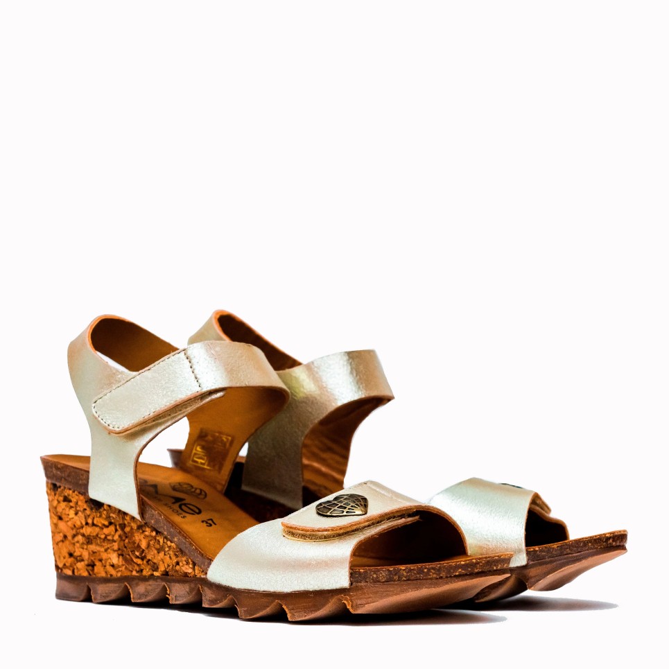 Cape platinum cowhide bio sandal | TakeMe®