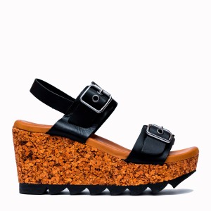 Isl black cowhide bio sandal