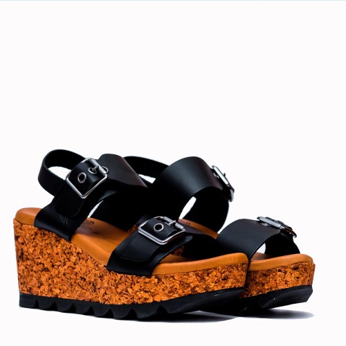 Sandalia Isl bio vaqueta black | TakeMe®